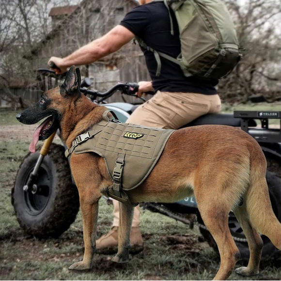 KQP Tactical Dog Harness for Small Dogs No Pull,Military Dog Molle Vest - Picture 6 of 9